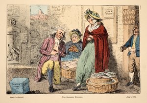 The Barbers Wedding by Isaac Robert Cruikshank